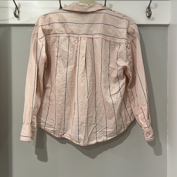 Old Navy Striped Cropped Utility Boyfriend Shirt - Picture 4 of 6